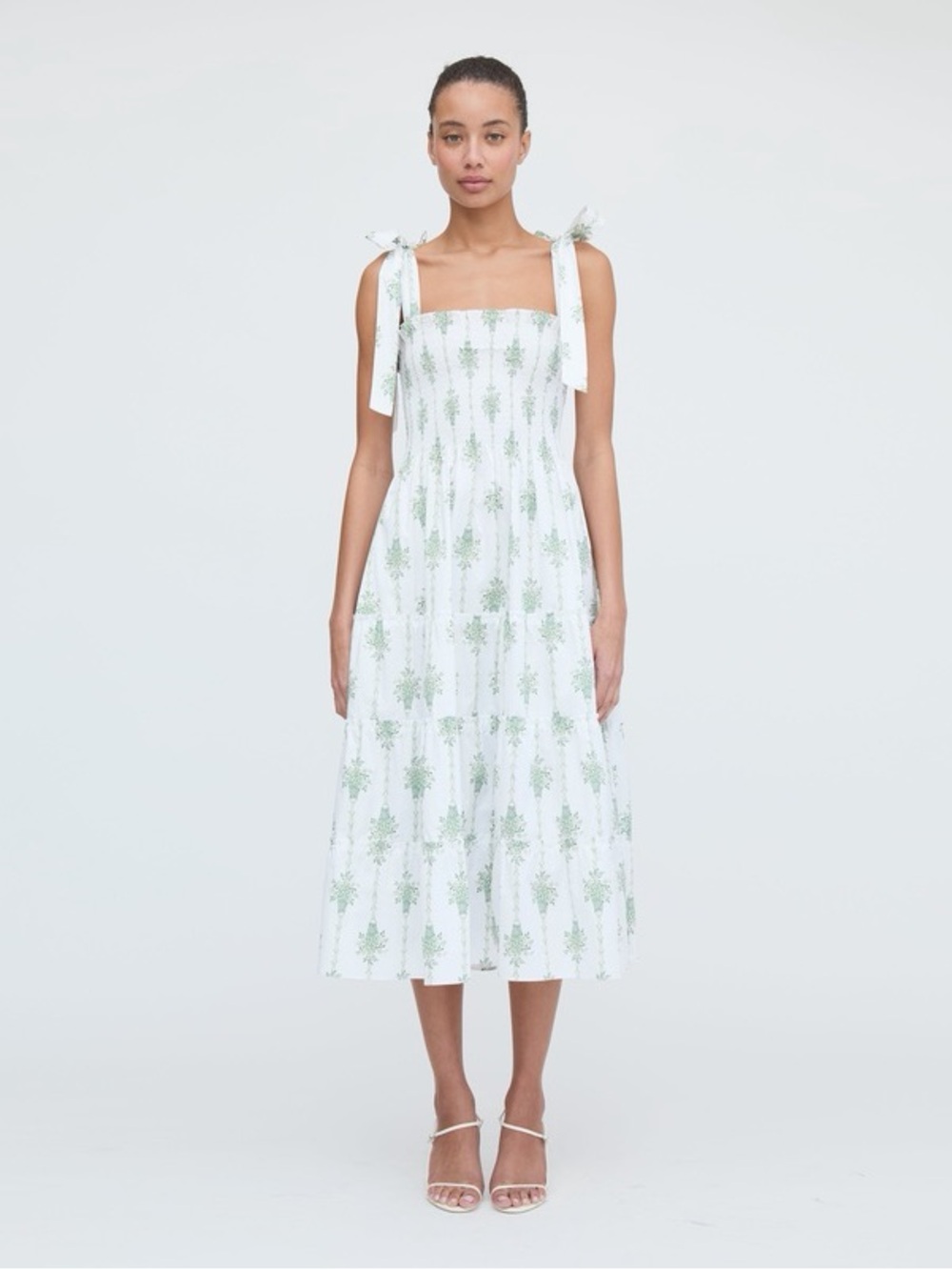 Hill House Dress The  l Apple Green Basket Stripe L